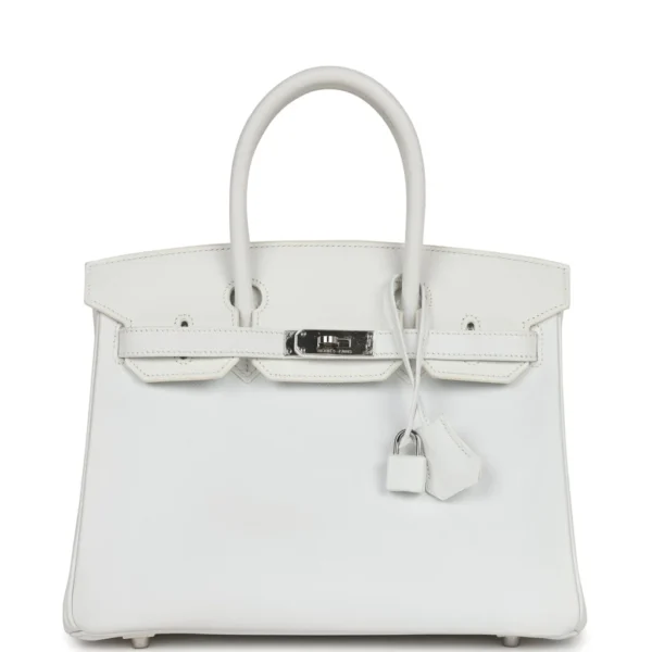 Hermès Birkin 30 White Epsom Palladium Hardware