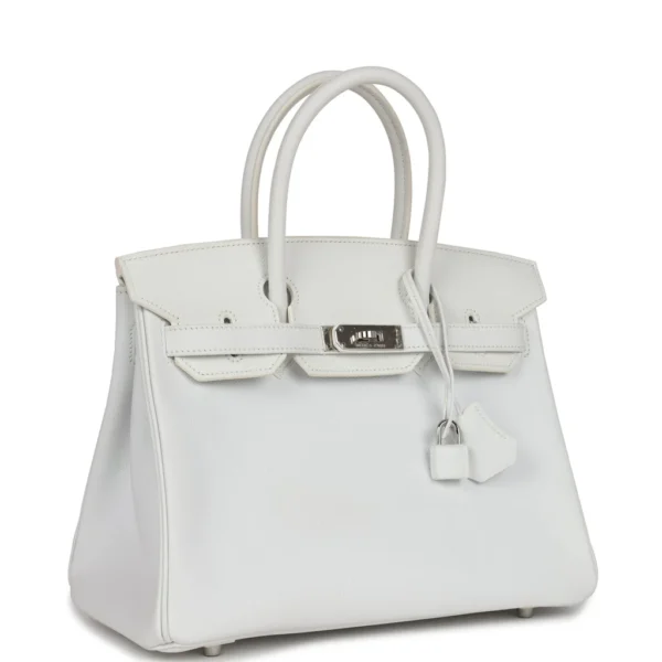 Hermès Birkin 30 White Epsom Palladium Hardware - Image 4
