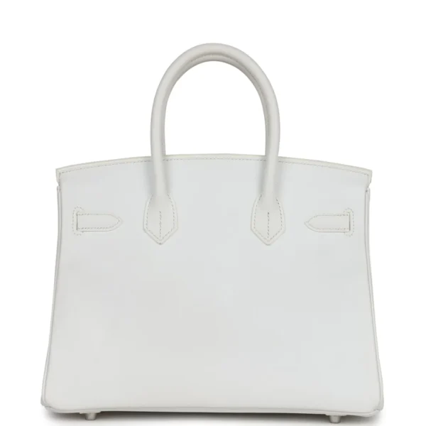 Hermès Birkin 30 White Epsom Palladium Hardware - Image 5