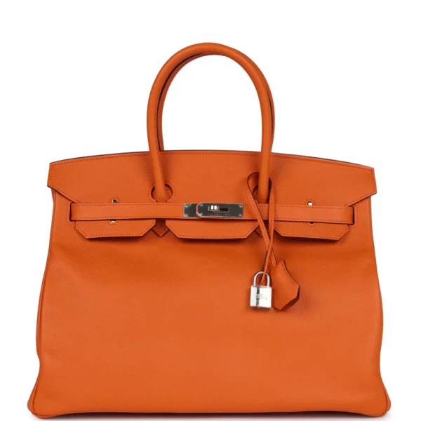 Hermès Birkin 35 Orange Epsom Palladium Hardware
