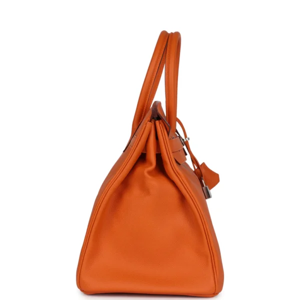Hermès Birkin 35 Orange Epsom Palladium Hardware - Image 5