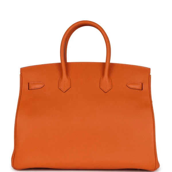 Hermès Birkin 35 Orange Epsom Palladium Hardware - Image 4