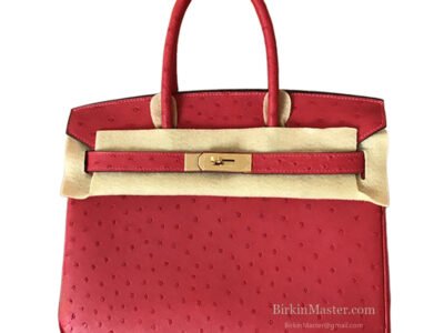 Hermès Birkin 30 Rouge Casaque Ostrich GHW