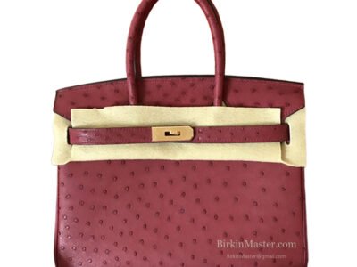 Hermès Birkin 30 Rouge Vif Ostrich GHW