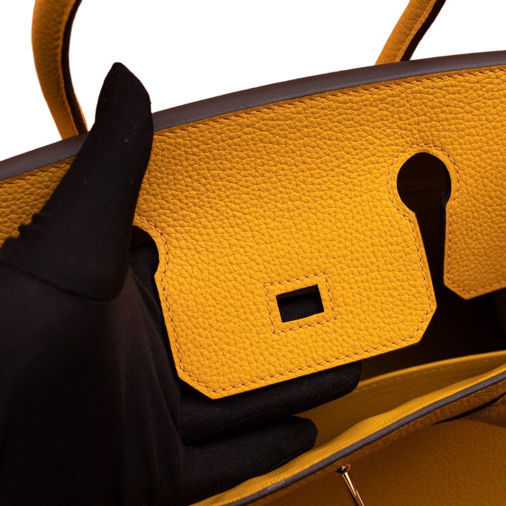 Hermès Birkin 30 Togo Jaune d'Or GHW - Image 7