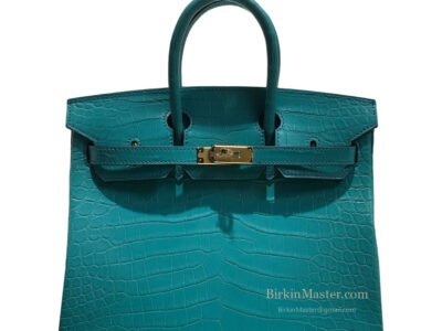 Hermès Birkin 30 Turquoise Shiny Alligator GHW