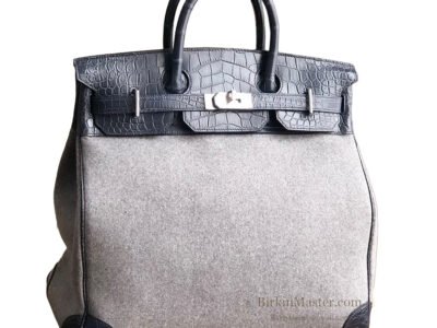 Hermès Birkin 40 HAC Gray and Noir PHW