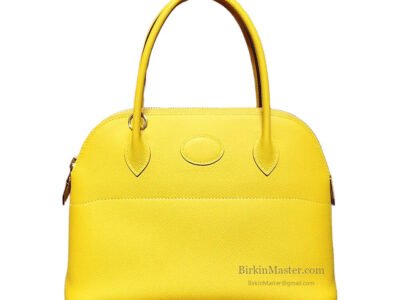 Hermès Bolide 27 Epsom Jaune de Naples GHW