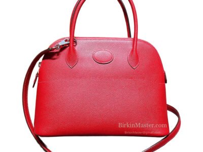 Hermès Bolide 27 Epsom Rouge Casaque PHW