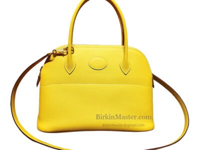 Hermès Bolide 31 Jaune de Naples Epsom GHW