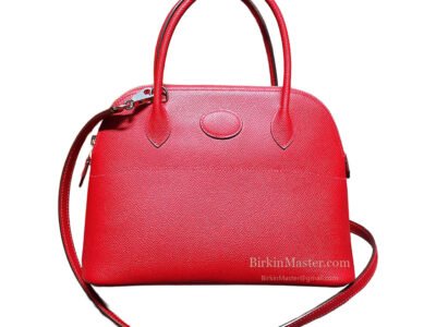 Hermès Bolide 31 Rouge Casaque Epsom PHW