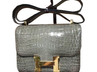 Hermès Constance 18 Gris Perle Shiny Alligator GHW