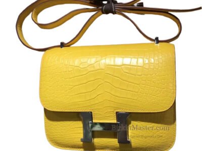 Hermès Constance 18 Jaune Ambre Shiny Alligator PHW