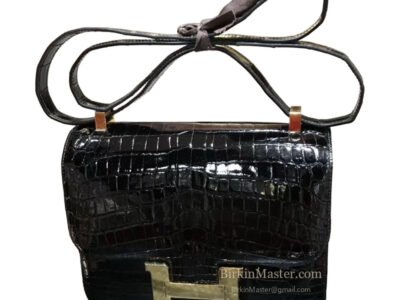 Hermès Constance 18 Noir Shiny Alligator GHW