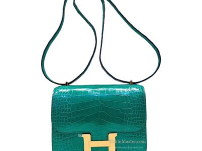 Hermès Constance 18 Vert Émeraude Shiny Alligator GHW