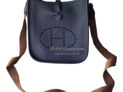 Hermès Evelyne 16 Bleu Nuit Clemence PHW