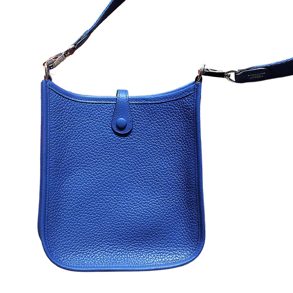 Hermès Evelyne 19 Bleu Hydra Clemence PHW - Image 2