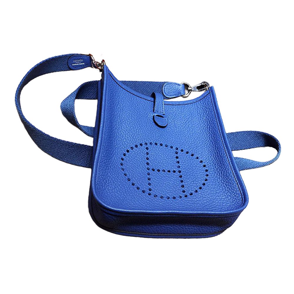 Hermès Evelyne 19 Bleu Hydra Clemence PHW - Image 4