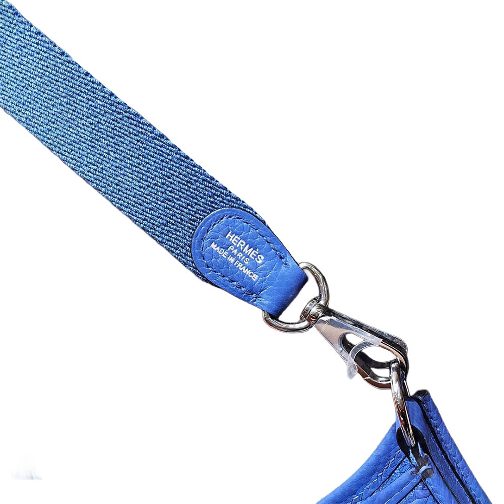 Hermès Evelyne 19 Bleu Hydra Clemence PHW - Image 6