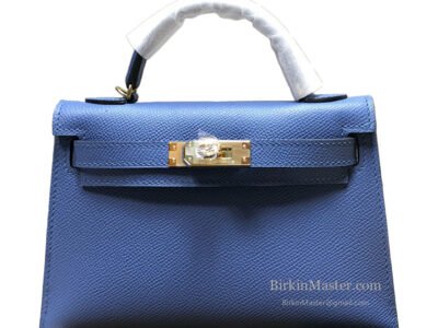 Hermès Kelly 20 Epsom Bleu Agate GHW