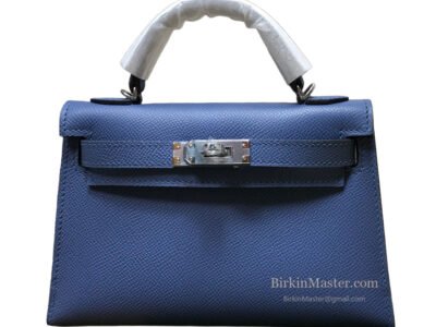 Hermès Kelly 20 Epsom Bleu Agate PHW