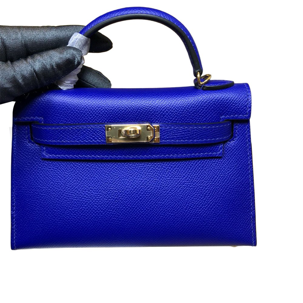 Hermès Kelly 20 Epsom Bleu Electrique GHW - Image 3