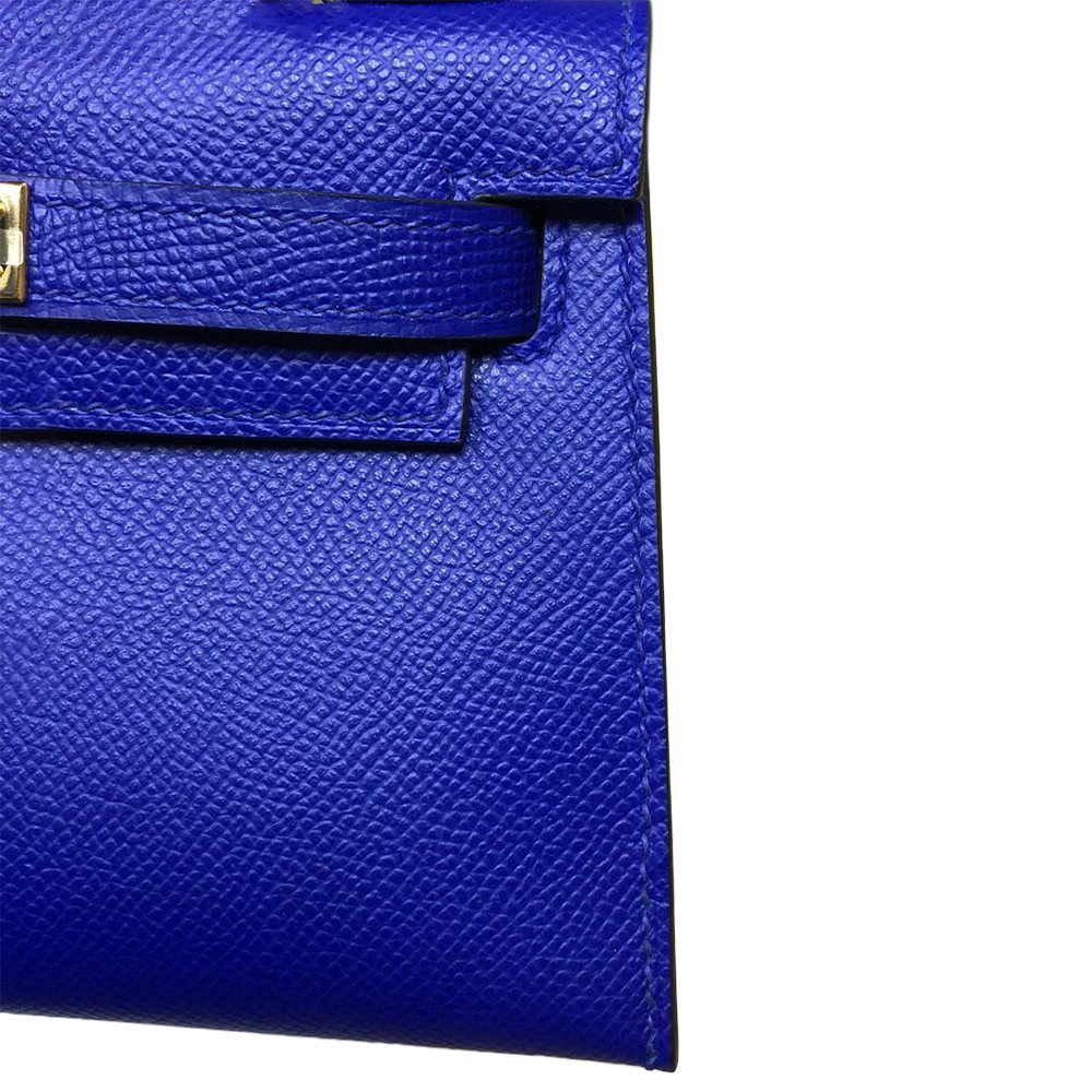 Hermès Kelly 20 Epsom Bleu Electrique GHW - Image 4