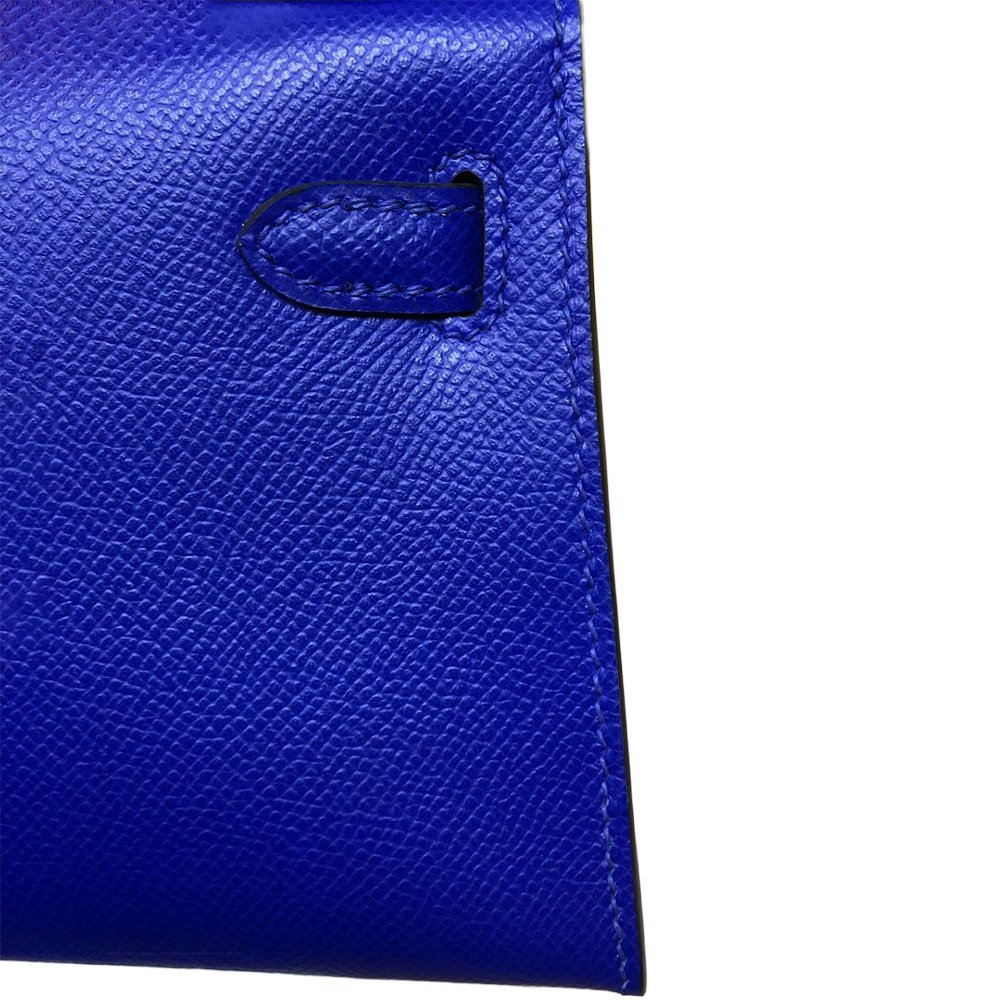 Hermès Kelly 20 Epsom Bleu Electrique GHW - Image 5