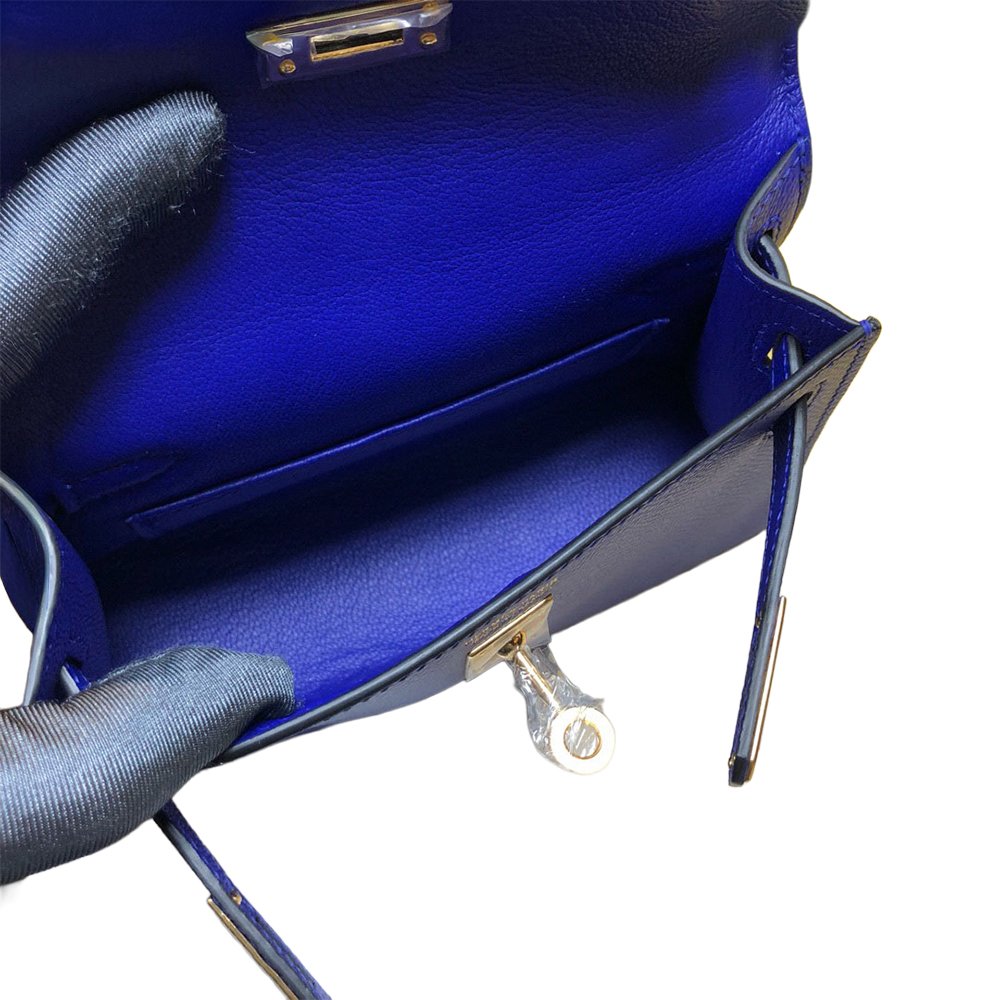 Hermès Kelly 20 Epsom Bleu Electrique GHW - Image 7