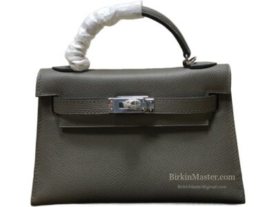 Hermès Kelly 20 Epsom Gris Meyer PHW