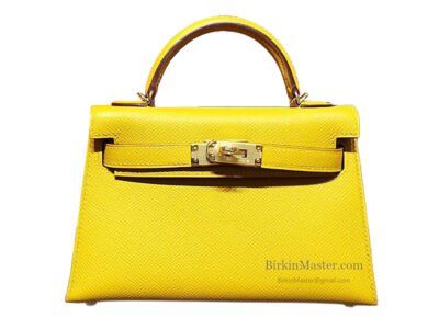 Hermès Kelly 20 Epsom Jaune d'Or GHW