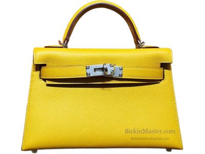 Hermès Kelly 20 Epsom Jaune d'Or PHW