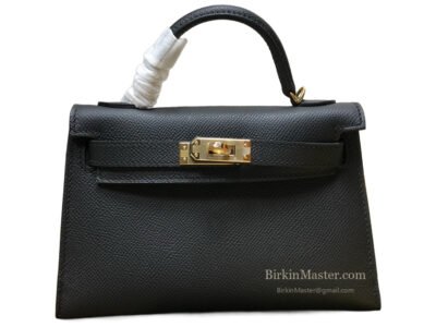 Hermès Kelly 20 Epsom Noir GHW