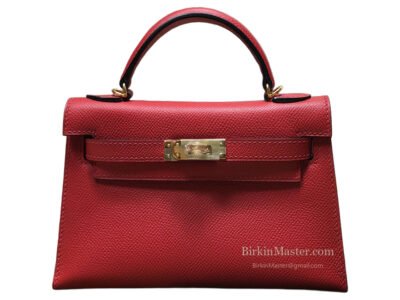 Hermès Kelly 20 Epsom Rouge Casaque GHW