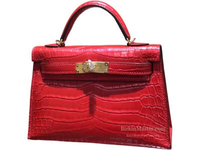 Hermès Kelly 20 Shiny Alligator Braise GHW