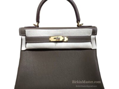 Hermès Kelly 28 Togo Étoupe GHW