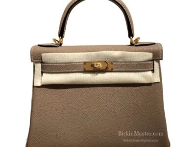 Hermès Kelly 28 Togo Étoupe GHW