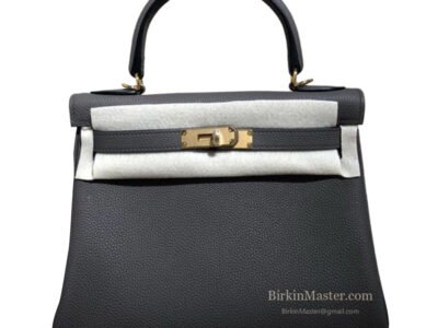 Hermès Kelly 28 Togo Gris Meyer GHW