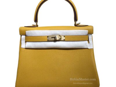 Hermès Kelly 28 Togo Jaune Ambre GHW