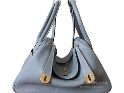 Hermès Lindy 26 Clemence Bleu Lin GHW