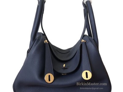 Hermès Lindy 26 Clemence Bleu Nuit GHW