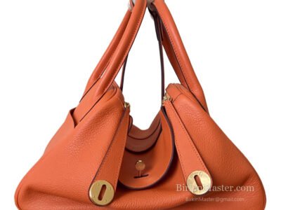 Hermès Lindy 26 Clemence Orange GHW