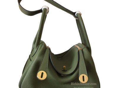 Hermès Lindy 26 Clemence Vert Canopée GHW