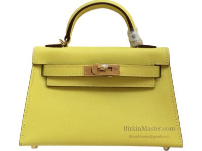 Hermès Mini Kelly II 20 Epsom Lime GHW