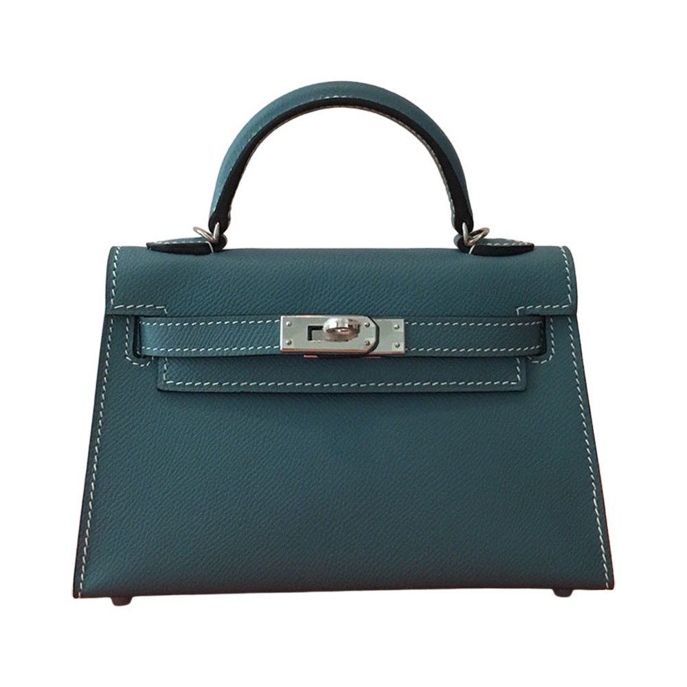 Hermès Mini Kelly II 20 Epsom Vert Bosphore PHW - Image 3