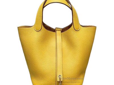 Hermès Picotin 18 Clemence Jaune Ambre GHW