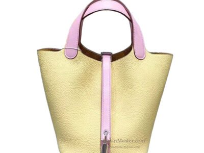 Hermès Picotin 18 Clemence Jaune Poussin Rose Confetti PHW